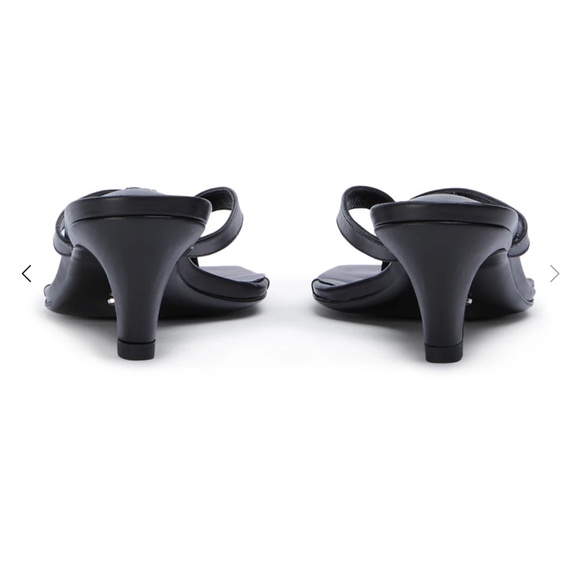 TONY BIANCO Classic Kitten Heel Topaz Leather Mule Sz 9 NIB $160!! - Picture 3 of 4